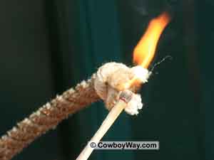 Burn the ends of the rope